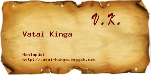 Vatai Kinga névjegykártya