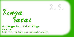 kinga vatai business card